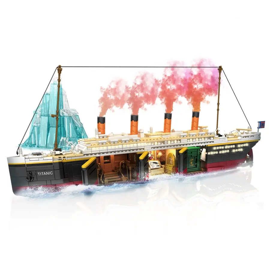 Película clásica periférico Titanic barco construcción bloque conjunto único DIY decoración del hogar adulto 3D Titanic barco modelo de juguete