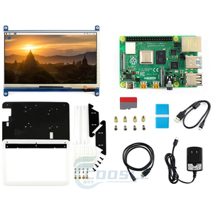Kit de pantalla Raspberry Pi 4 Modelo B, con pantalla LCD táctil capacitiva de 7 pulgadas