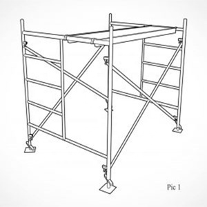 Andamio ajustable de aluminio, sistema de andamio usado, scalplegable - Product Image 1