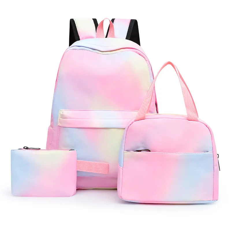 Conjunto de bolsa para escola, nova bolsa escolar personalizada de fábrica, 3 conjuntos de bolsas para berçário, mochila isolada para crianças