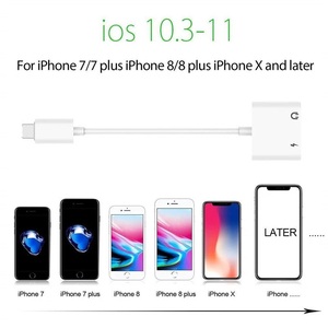 タイプCオスから3.5mmおよびタイプCメス1入力2出力オーディオスプリッターforiphone XS MAX XR X 7 8 Plus 11,11 pro、11 pro max - Product Image 4