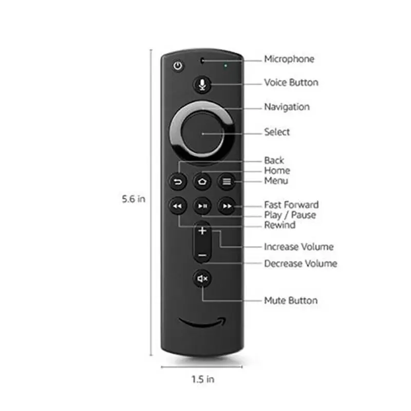 Amazon ขายร้อน 2nd Gen Voiceรีโมทคอนโทรล L5B83H Mini LED IRกันน้ําคุณสมบัติทํางานFire TV Stick 4K Home