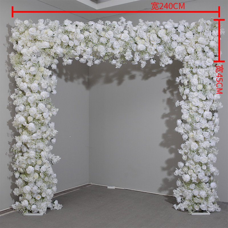 2.4*2.4m arch flower single-sided floral art iron frame