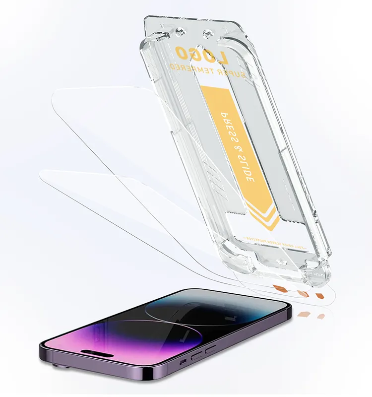 Kit d'installation de protecteur d'écran en verre trempé sans poussière pour Iphone 11 12 13 14 Pro Max Magic John Screen Protector