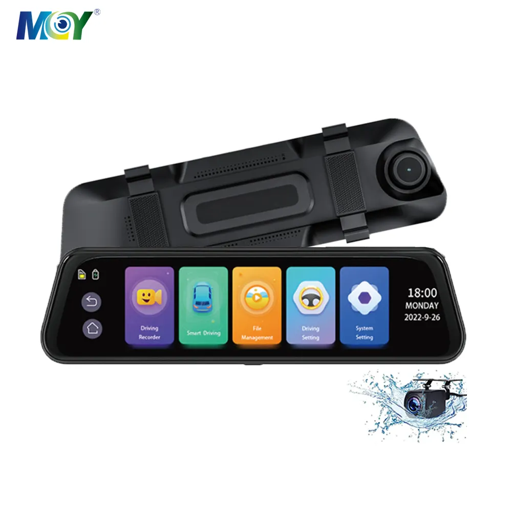 ADAS 10 pollici Car Multimedia GPS Player Car DVR Monitor per retrovisione Dash Cam 2K WiFi Dash Cam registratore di guida