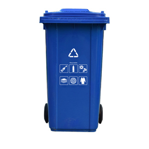 环保户外塑料垃圾箱矩形100升带盖大加厚垃圾容器 - Product Image 4