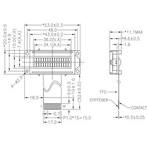 Mini 16 Pin 1602 Punkte Matrix Zeichen Anzeige 8-Bit parallel stn monochrome LCD-Modul