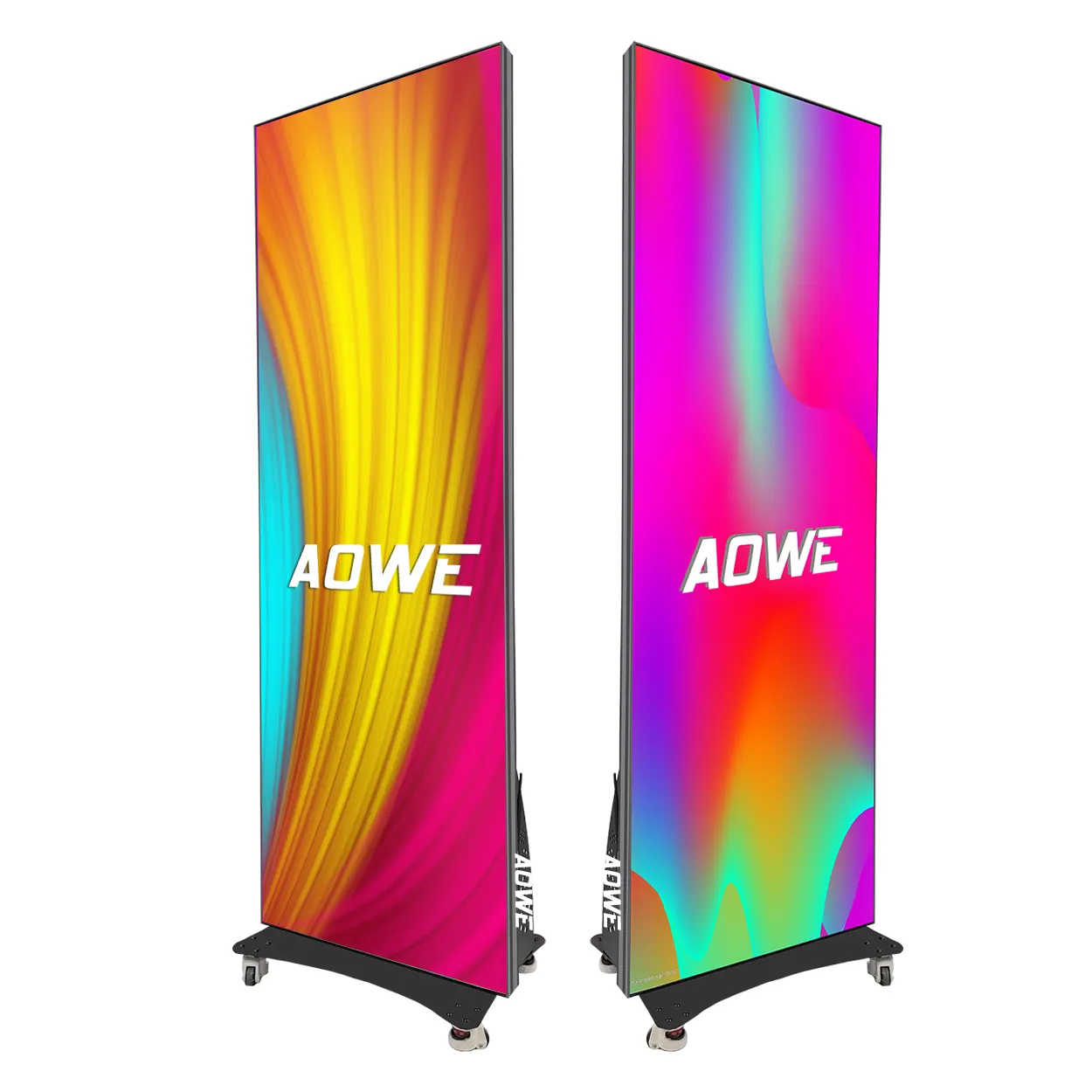 Aowe yeni varış alüminyum video afiş P1.2 P1.5 P1.8 P2 P2.5 P3 LED poster standı açık kapalı