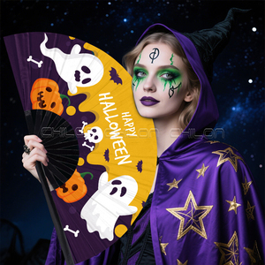 13 inch dòng nhảy popping Fan Clack khởi động trên mặt đất lớn lễ hội gấp người hâm mộ Pop người hâm mộ cho phụ nữ có thể gập lại đám cưới khiêu vũ - Product Image 3