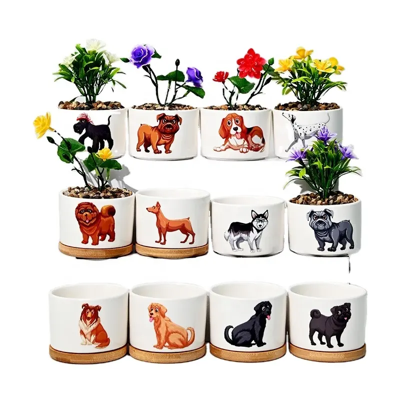 Pots de fleurs jardinières en céramique Pots de fleurs et jardinières en céramique rectangulaires en gros parfaits pour les plantes et les fleurs d'intérieur