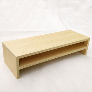 Wooden <strong>Computer</strong> Stand Wooden <strong>Computer</strong> Monitor Heightening Stand Office Desktop Keyboard Storage Rack - Product Image 1