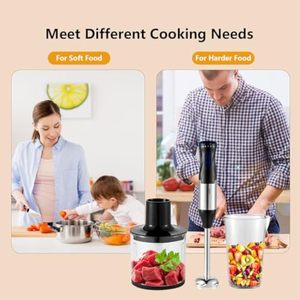 220V Mini 4 1 elektrikli el blenderi çırpma yiyecek mikseri kase seti taşınabilir el sopa yüzlü daldırma Blender mutfak için - Product Image 4