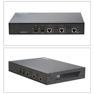 Gigabit Two-Port EPON OLT Equipo de fibra óptica Vigilancia de hoteles Red óptica compatible con banda ancha comunitaria SFP IP TCP
