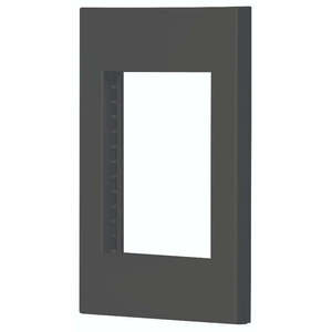 Volteck-Panel de conexión de 1 módulo negro con 2 ventanas, línea española, 2 ventanas - Product Image 1