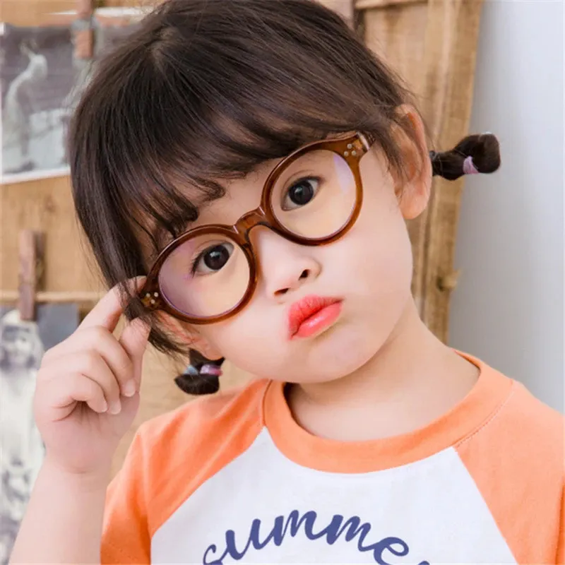 Montatura per occhiali rotonda per bambini Vintage montatura per occhiali anti-blu montatura per bambini apprendimento Online ragazzi ragazze