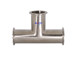 Chấ<span class=keywords><strong>t</strong></span> lượng cao 1-1/2 inch 304/316L cấp thực phẩm thép không gỉ <span class=keywords><strong>TEE</strong></span> rèn Chuck 50.5mm Tri kẹp <span class=keywords><strong>TEE</strong></span> phụ kiện đường ống Hàn đầu - Product Image 2