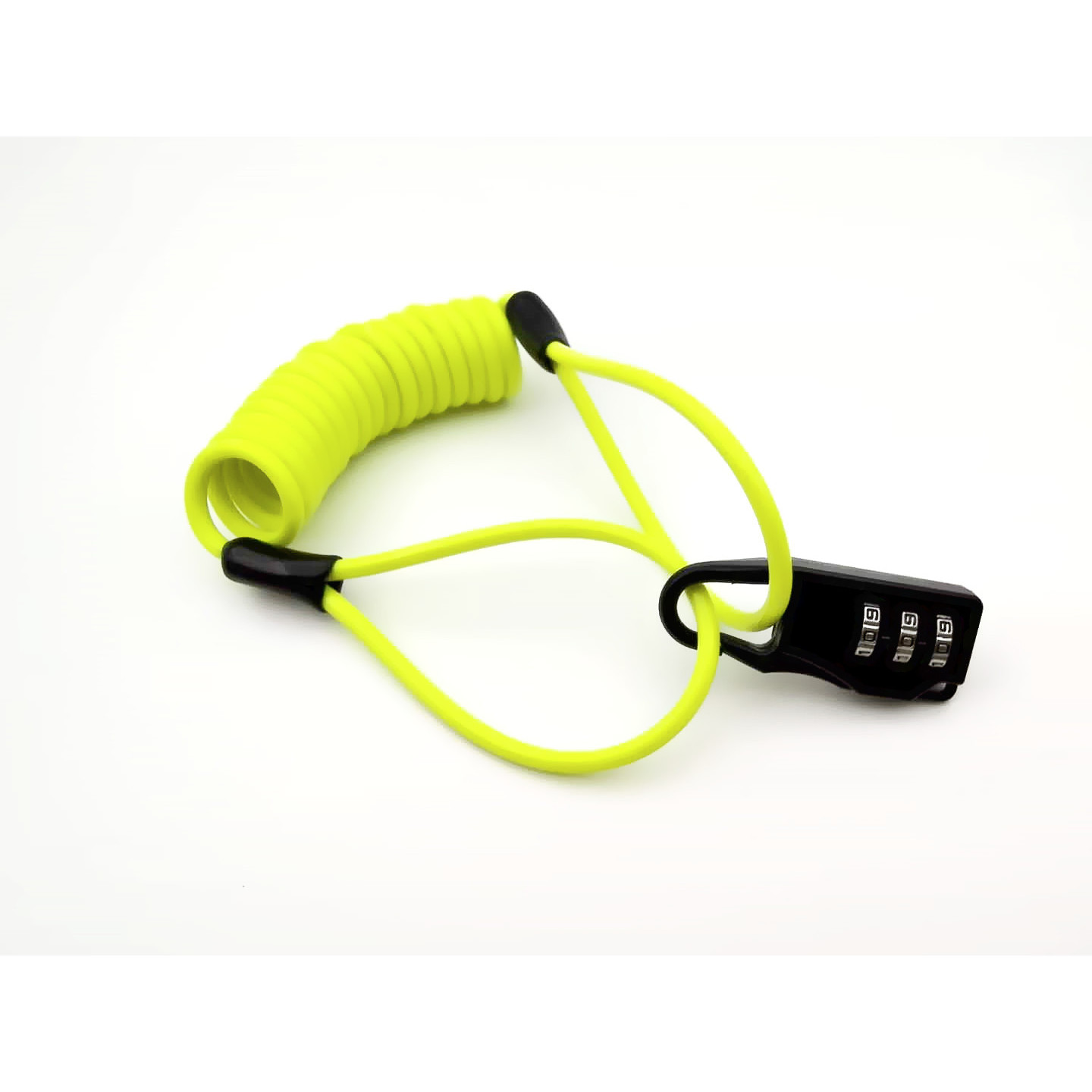 Fluorescent yellow rope with black padlock
