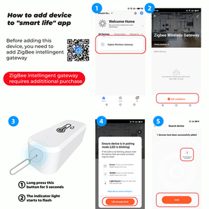 Zigbee-Sensor inteligente de temperatura y humedad para interiores, higrómetro, termómetro, Detector de voz, Alarma para Alexa y Google Home - Product Image 5
