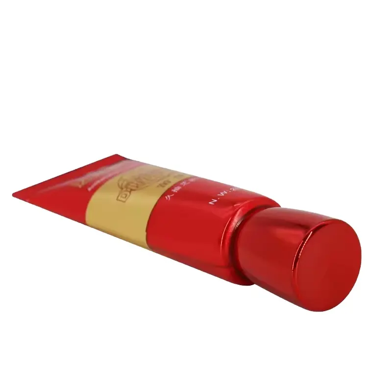 Impresión personalizada 30Ml 50Ml 100Ml 150Ml Tubo cosmético de tapón de rosca vacío rojo popular