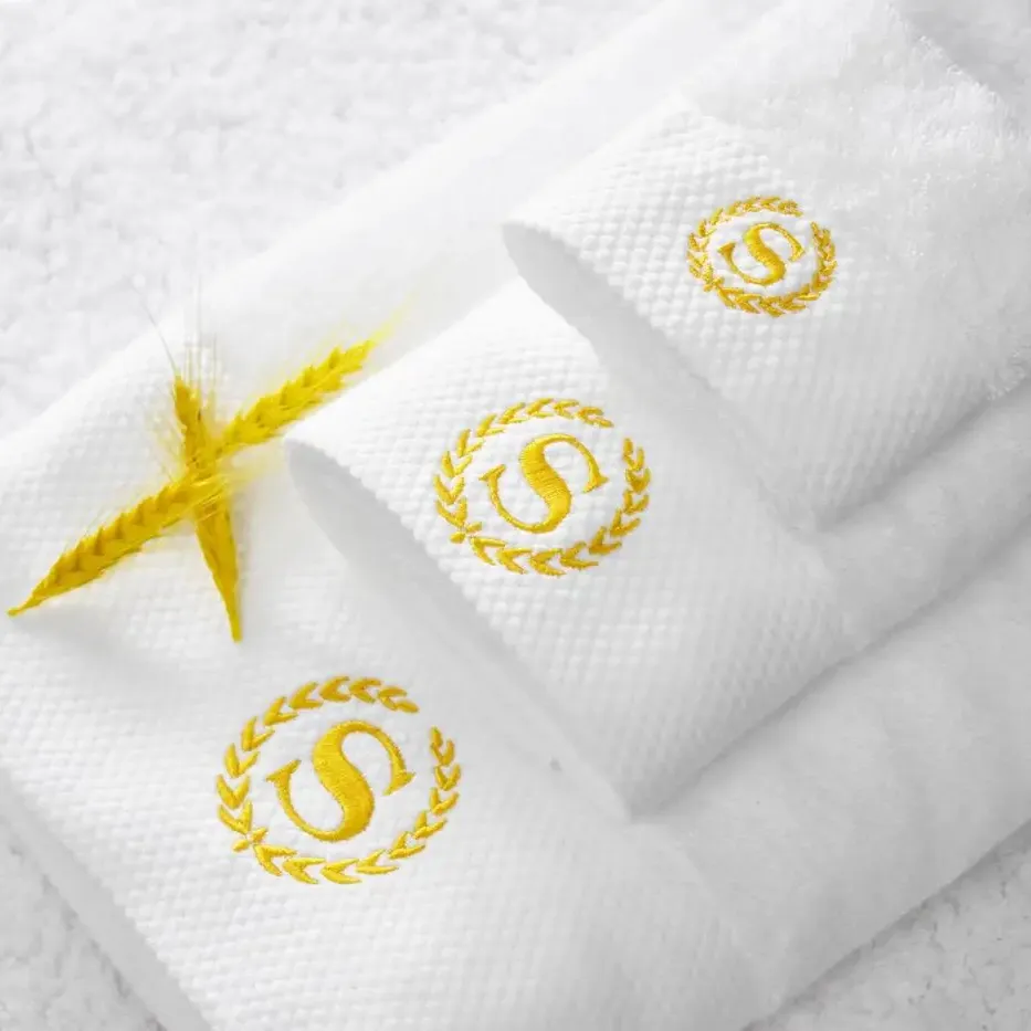 100% Baumwolle Luxuriöses Hotel Handtuch Set Weiches und gesundes Badet uch individuell besticktes Handtuch Großhandel für Hotel und Spa