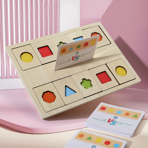 High Quality Geometry Shape Matching Toys <strong>Logical</strong> Thinking Puzzle Wooden Cognition Board