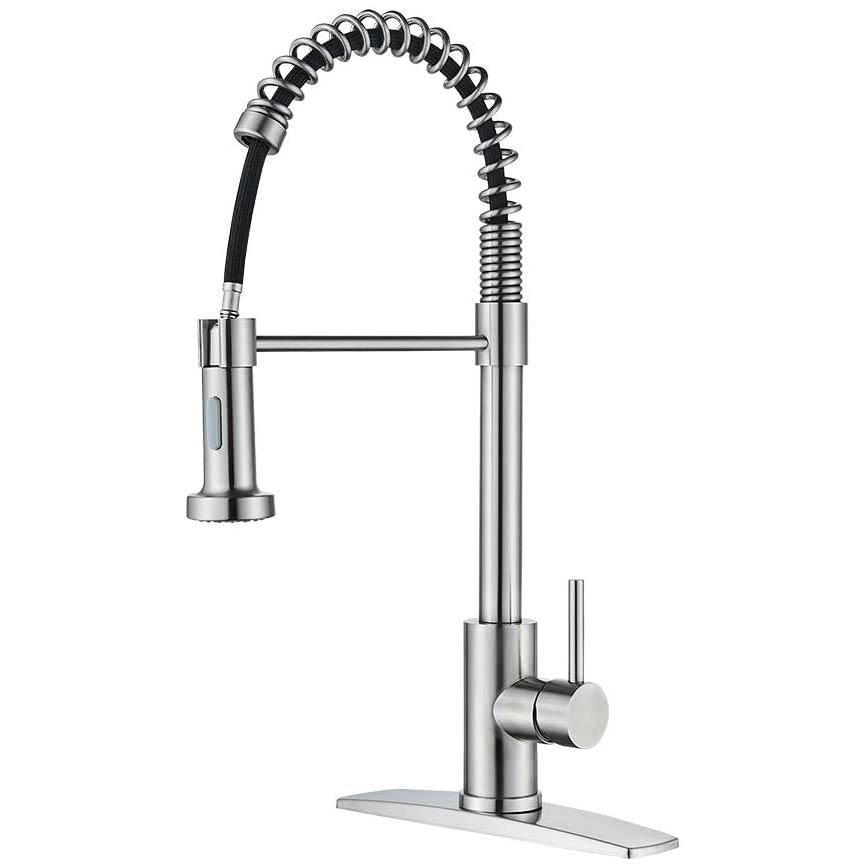 Robinets de cuisine CChrome avec plaque