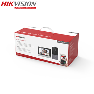 Hikvision 7-inch IP <strong>Video</strong> <strong>Intercom</strong> Kit DS-KIS603-P(C) Two-way Audio Support Wi-Fi 8-ch Alarm Surface Mounting Motion Detection