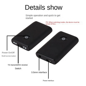 New 5.0 Wireless <strong>Bluetooth</strong> Transmitter <strong>Receiver</strong> 2-in-1 3.5mm <strong>Bluetooth</strong> Audio <strong>Receiver</strong> Transmitter Adapter - Product Image 4