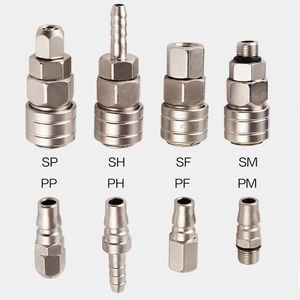 ข้อต่อนิวเมติก SP PP SM PM SH PH SF 10 20 30 40 C ชนิดล็อคตัวเองข้อต่อเชื่อมต่อแบบรวดเร็วสำหรับเครื่องอัดอากาศ - Product Image 1