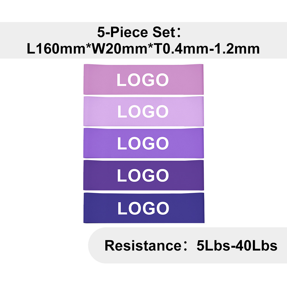 Juego de 5 piezas de color morado degradado