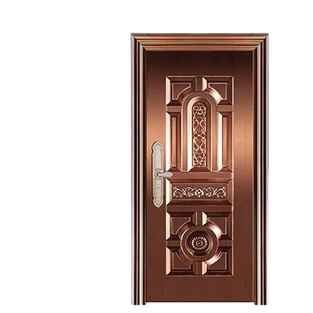 Antivol Design de luxe porte extérieure en acier de haute qualité, Style Villa, porte principale, porte avant de sécurité en acier renforcé