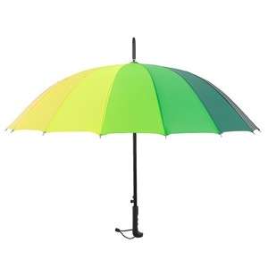 大号两用手动雨伞风雨彩虹色雨伞16棱长柄防风直筒伞 - Product Image 3