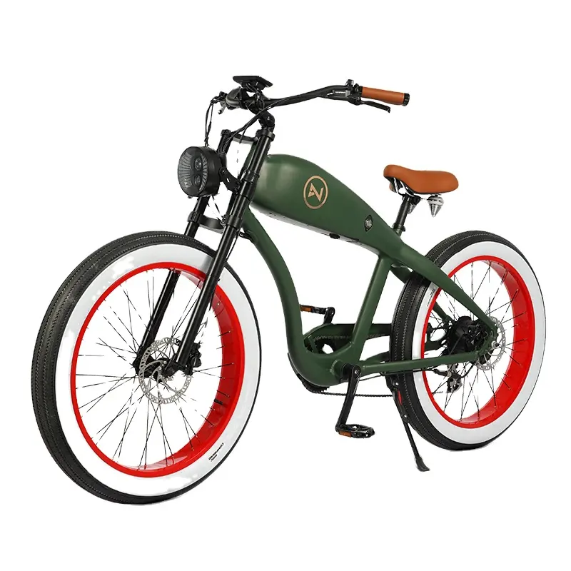 LVNENG-دراجة كهربائية, دراجة كهربائية طويلة المدى طراز عتيق 350 وات بإطار عريض دراجة كلاسيكية طراز قديم دراجة كهربائية