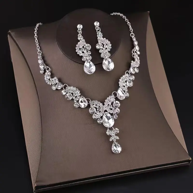 Набор для свадебного ожерелья с кристаллами