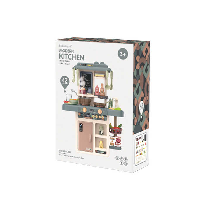 HY 2024 Pretend Play Kitchen Toys Cocina De Juguete Big Kitchen Set Kids Kitchen Set Toy Menajes Shop Set Toy