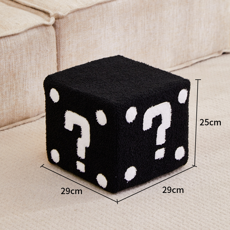Question mark stool - black medium size
