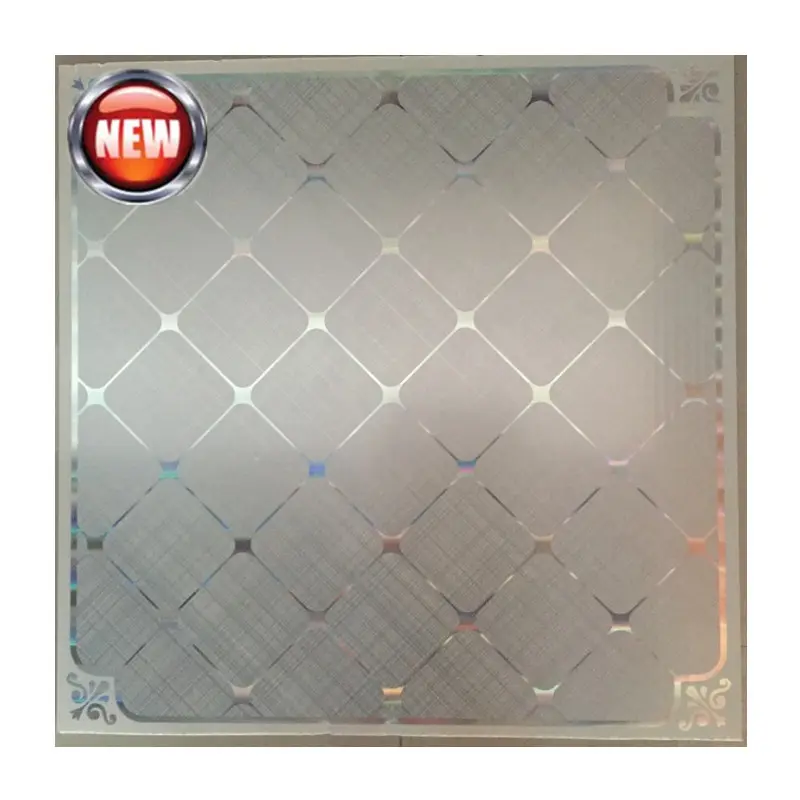 Material de decoración artística techos de yeso Panel de Pvc 595*595/603*603 diseño maravilloso precio de fábrica calidad estriado paneles