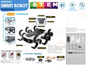 DIY Assembled Six Wheel Programming Kletter auto Kleine Produktion Wissenschaft und Bildung Experiment Programmierung Auto Roboter Spielzeug