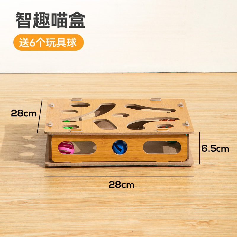 Maze game cat box-6 balls
