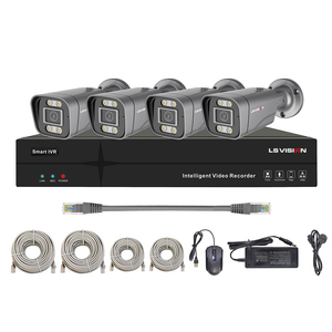 LS VISION Sistema DE SEGURIDAD personalizado 4MP AI Alerta inteligente 4CH IPC NVR Kits Proyecto de estacionamiento IP al aire libre Gestión de la Comunidad - Product Image 2