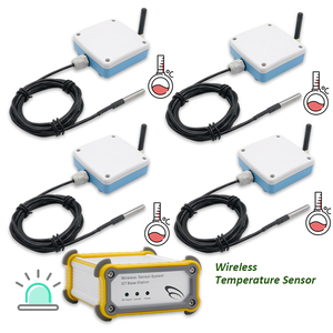 4 Sets Wireless <strong>Temperature</strong> <strong>Sensors</strong> System High <strong>Temperature</strong> Smart <strong>Data</strong> <strong>Logger</strong> Waterproof Humidity and <strong>Temperature</strong> Monitor - Product Image 2