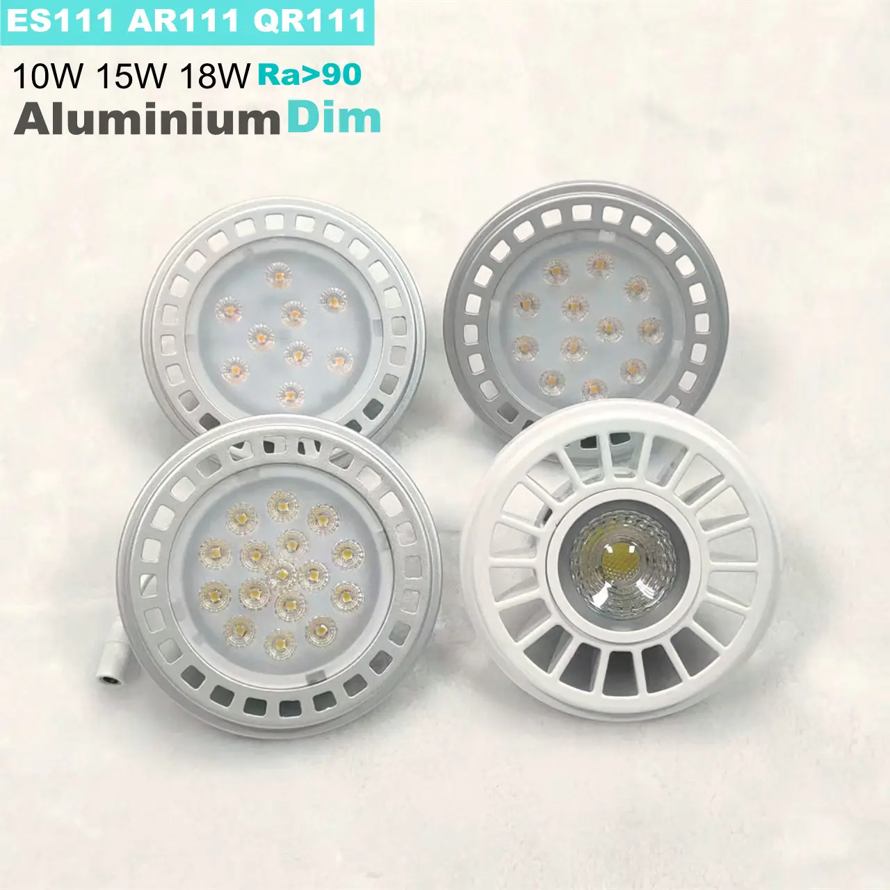 LVD EMC es111 COB LED GU10 g53 base gran oferta inferior moq LED r111 spot Light 10W 150W 18W proveedor en Shenzhen