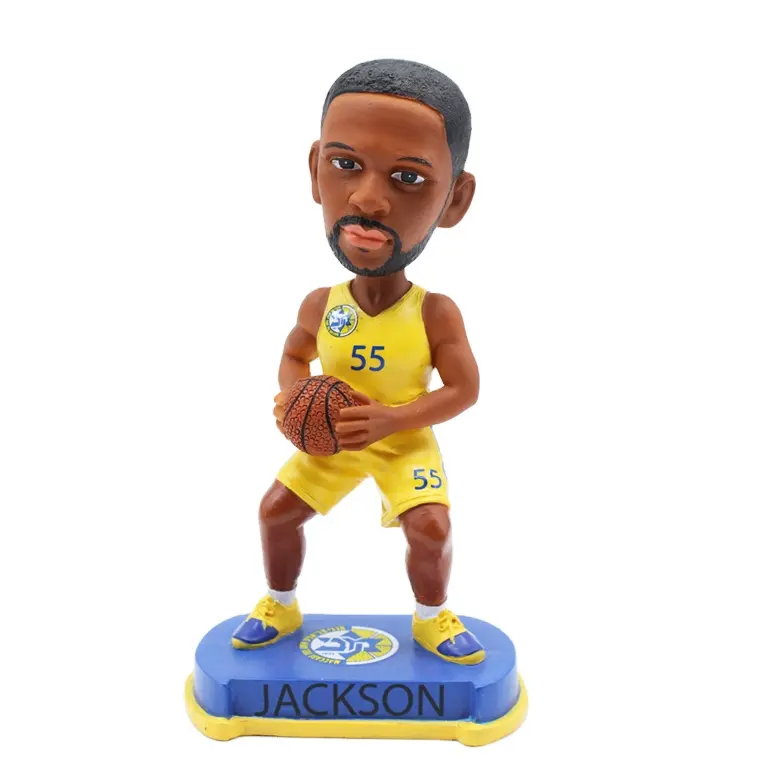 Personalizado basquete, jogador de basquete estatuetas cabeça bobble personalizado bobblehead