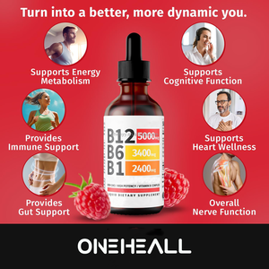 Vitamine B-Complex Daalt Energie Hersenhart Ondersteunt Vitamine-Energie Verbetert Organische Veganistische Vitamine B1 B6 B12-druppel - Product Image 2