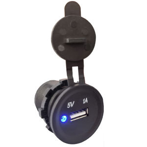<strong>Usb</strong> Charger Single <strong>USB</strong> Socket*1, Cover*1 <strong>Input</strong> DC12V-24V <strong>OUTPUT</strong> 5V 1A 2.1A QC3.0 37*29*53MM PA with Hardware - Product Image 2