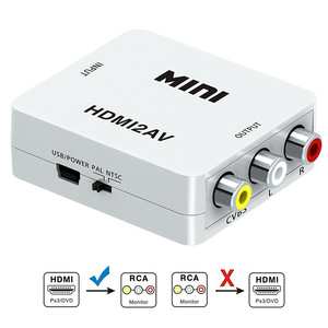HDMI2AV-Mini HDMI 4K, caja convertidora de entrada a 3 RCA, Audio, vídeo, AV, CVBS, 1080p, Salida para ordenador, DVD a HDTV