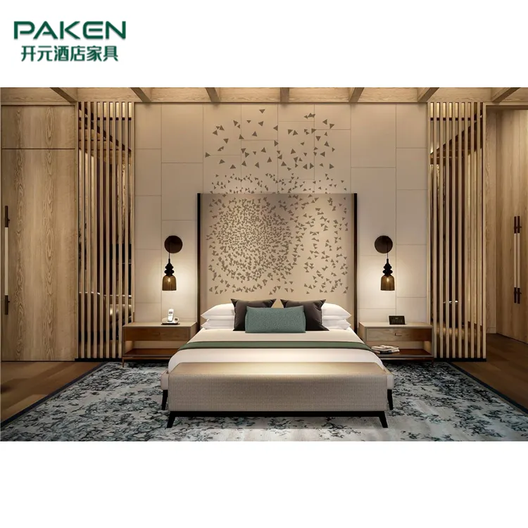 Paken – meubles de chambre à coucher en bois, 5 étoiles, moderne, personnalisé, hôtel, dubaï