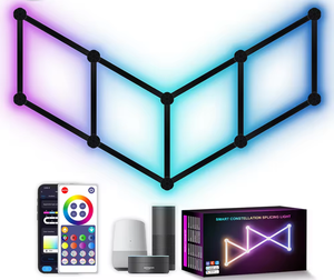 スマートRGBゲームLEDストリップライト-APP/音声/リモートコントロール、Alexa & Google Home、モダンデザイン、ブラック/ホワイト - Product Image 6