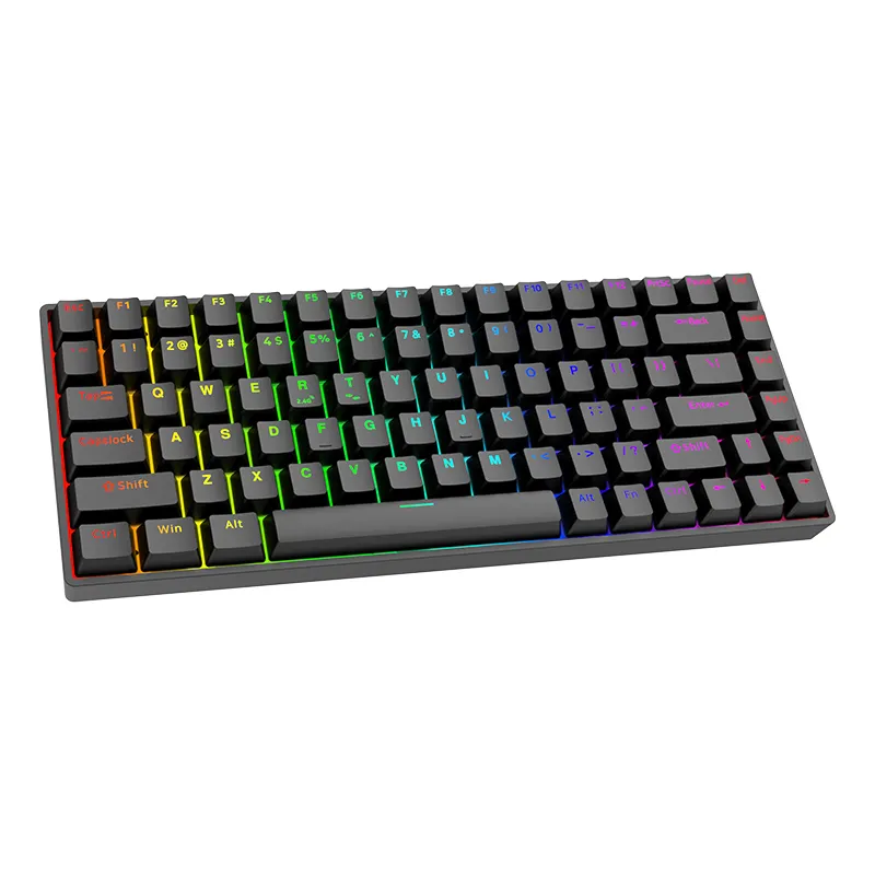 Negro personalizado S Lack/interruptores personalizados para Gamer azul/rojo/marrón USB tipo C RGB luz con cable perilla mecánica Gaming Keyboard Kit