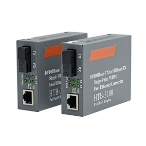 HTB3100 10/100Mbps Single Mode Single Fiber SC Optical Connector <strong>Ethernet</strong> 155M 25KM RJ45 Optical Media Transceiver - Product Image 4